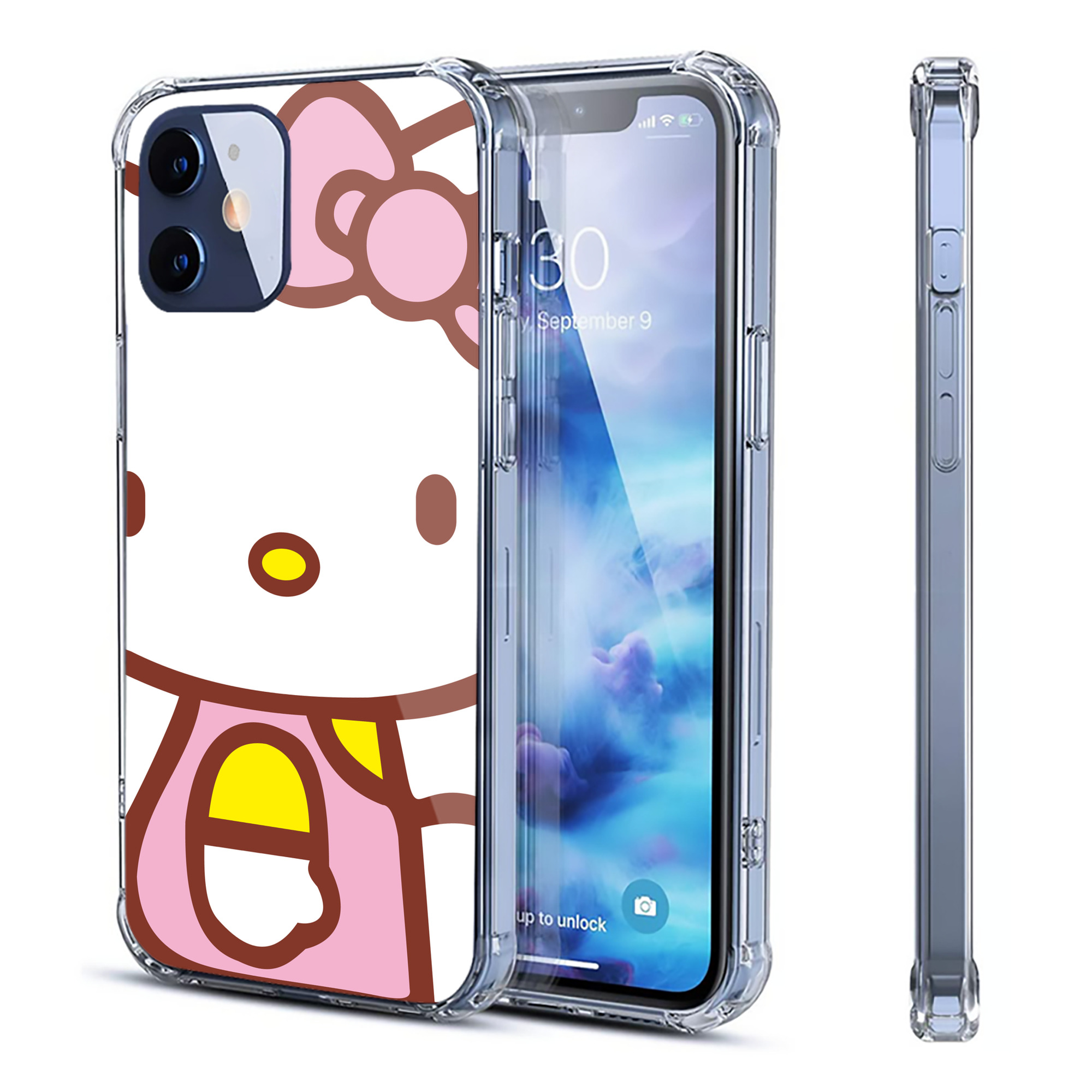 （画像用） Hello Kitty ハローキティ 【iPhone 12シリーズ対応】透明スマホケース（クリアソフトケース）